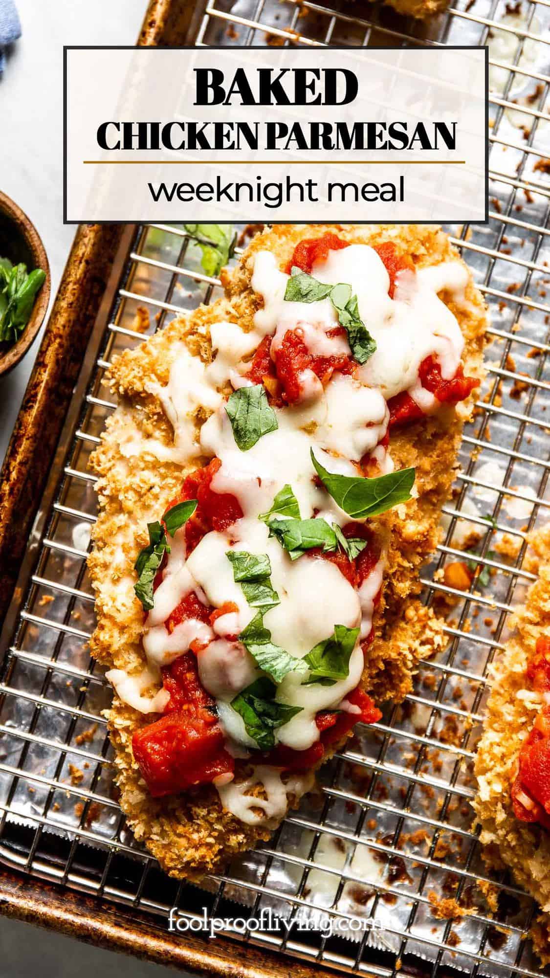 Oven Baked Chicken Parmesan (Fast & Easy Recipe)