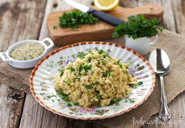 Cauliflower Risotto Vegan Foolproof Living