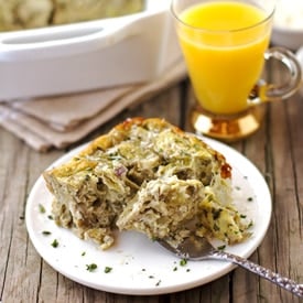   Eggs with Artichoke, Tarragon, and Parmesan