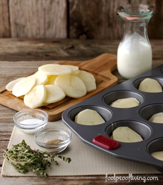 Potato Muffin Tin recipe served with eggs