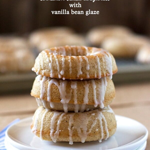 Cinnamon Baked Doughnuts with Vanilla Bean Glaze