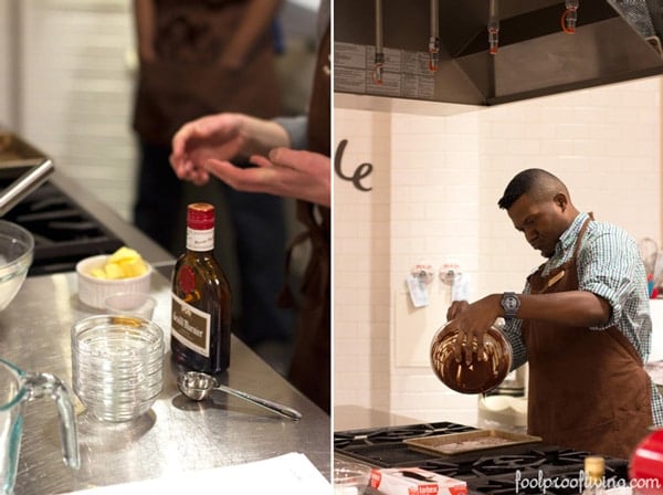 A man is prepping for macaron making