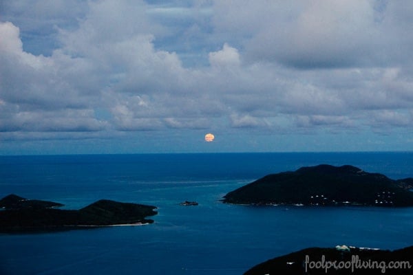 Full moon in the BVI