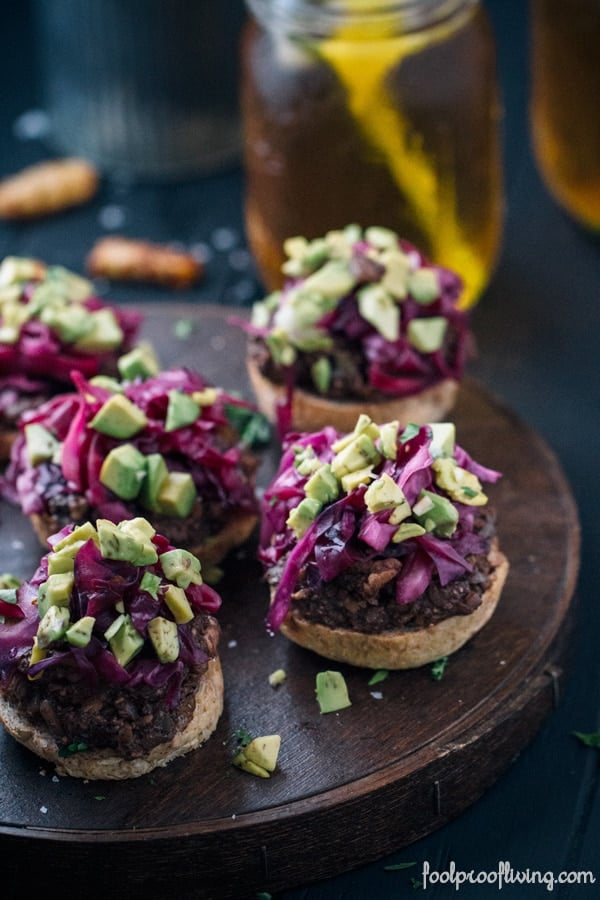 5 Vegan Sloppy Joe's with Wilted Red Cabbage