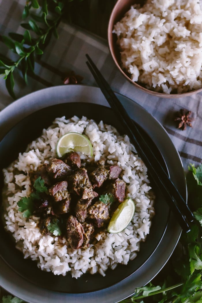 Slow Cooker Thai Beef Curry Recipe: Beef flavored with lemon grass curry and slow cooked in a crockpot.