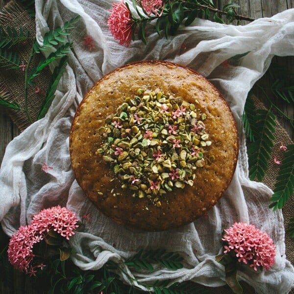 Semolina Cake with Pistachios and Honey