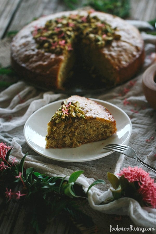 Semolina Cake with Pistachios and Honey