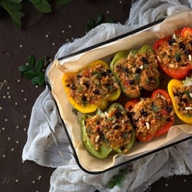 Middle Eastern Inspired Stuffed Peppers 