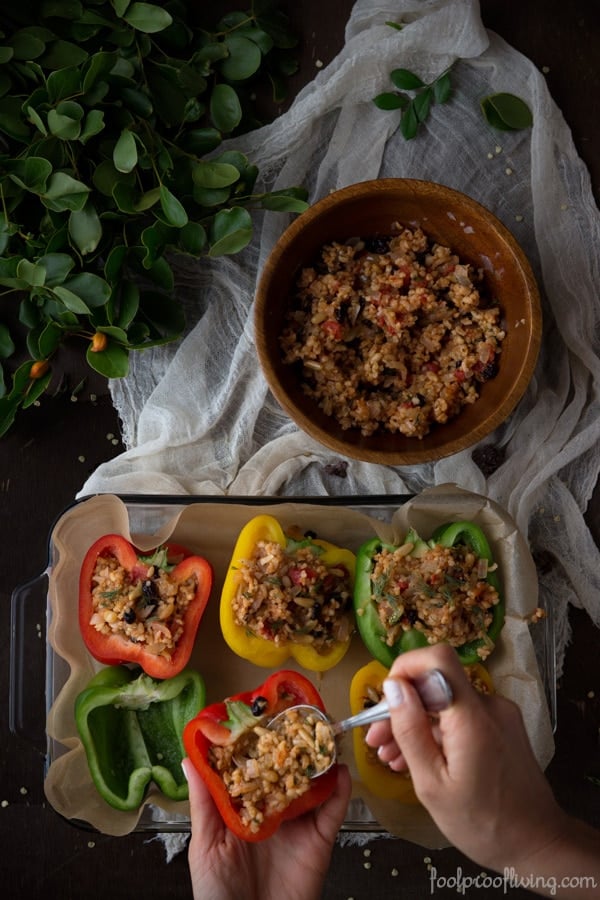 Middle Eastern Inspired Stuffed Peppers