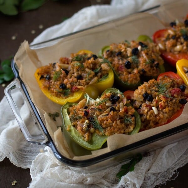 Middle Eastern Inspired Stuffed Peppers