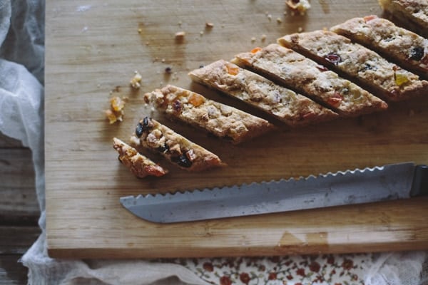 Caribbean Biscotti cut into slices