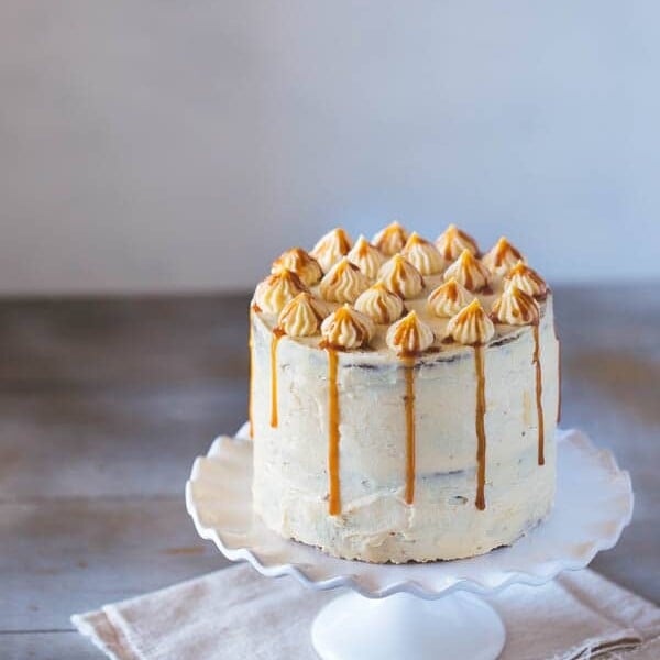 6 Inch Banana Cake With Caramel Frosting Foolproof Living