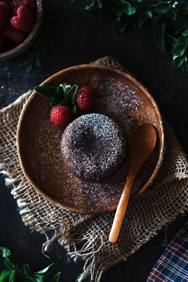 Overhead view of Chocolate Fondant