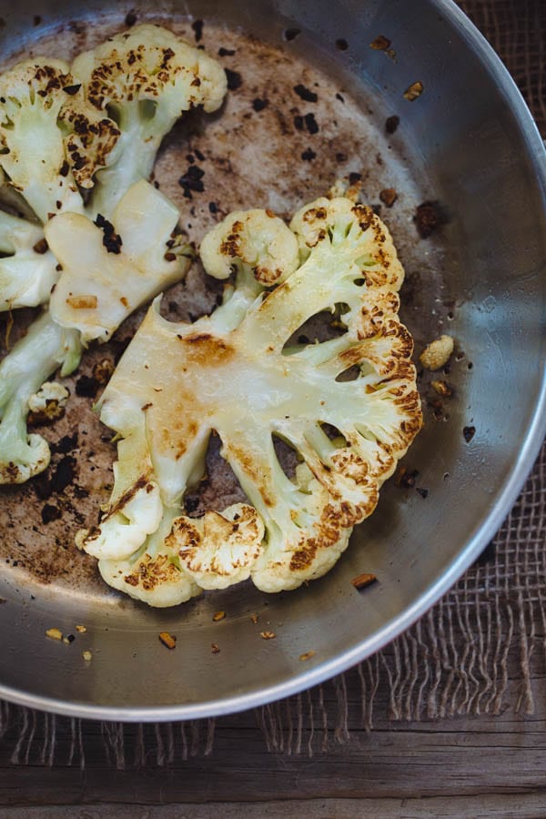 Cauliflower Steak Sandwich with Romesco Sauce