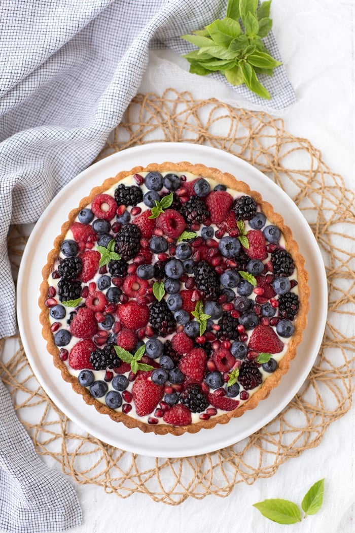 A classic recipe for Summer Berry Tart with a delicious pastry cream reinvented.
