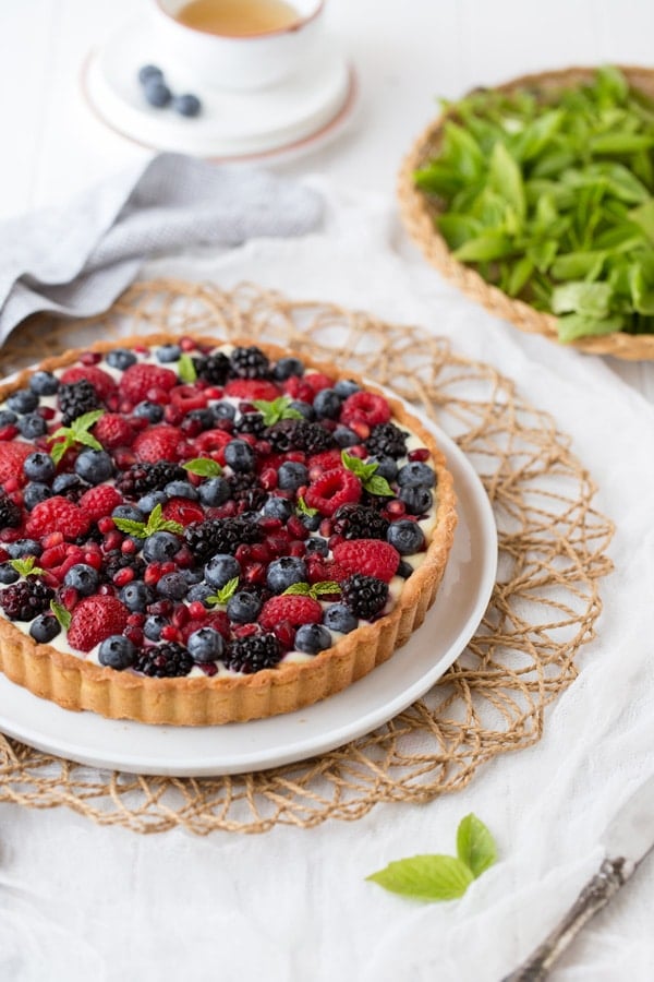 A classic recipe for Summer Berry Tart with a delicious pastry cream reinvented.