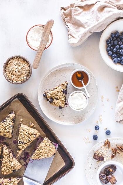 Spelt Scones with Blueberries and Lemon : Blueberry Spelt Scones flavored with lemon.