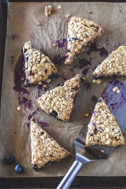 Spelt Scones with Blueberries and Lemon : Blueberry Spelt Scones flavored with lemon.