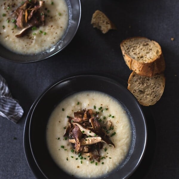Creamy-Cauliflower-and-Celery-Root-Soup-with-Roasted-Shiitakes