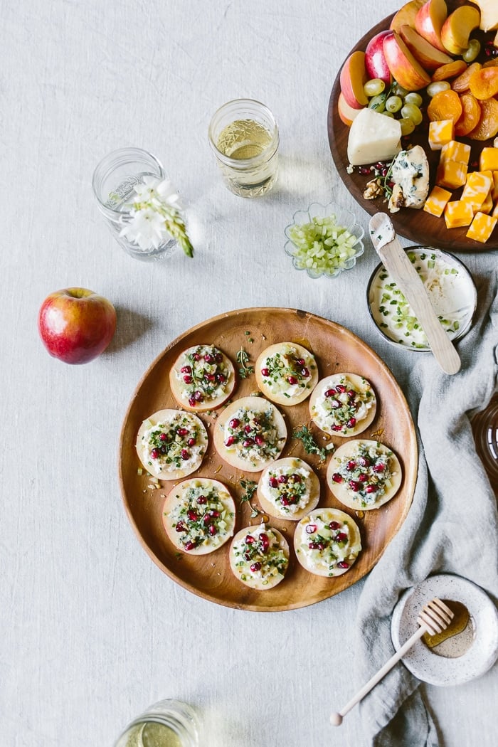 Cheese and Apple Cracker board