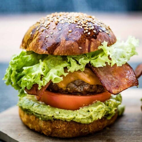 Guacamole Bacon Burger {Ultimate Burger} - Two Peas & Their Pod
