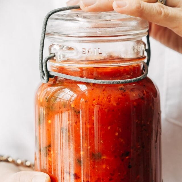 Homemade Tomato Basil Sauce with A Quick HowTo Video Foolproof Living