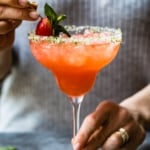 Strawberry Margaritas with champagne