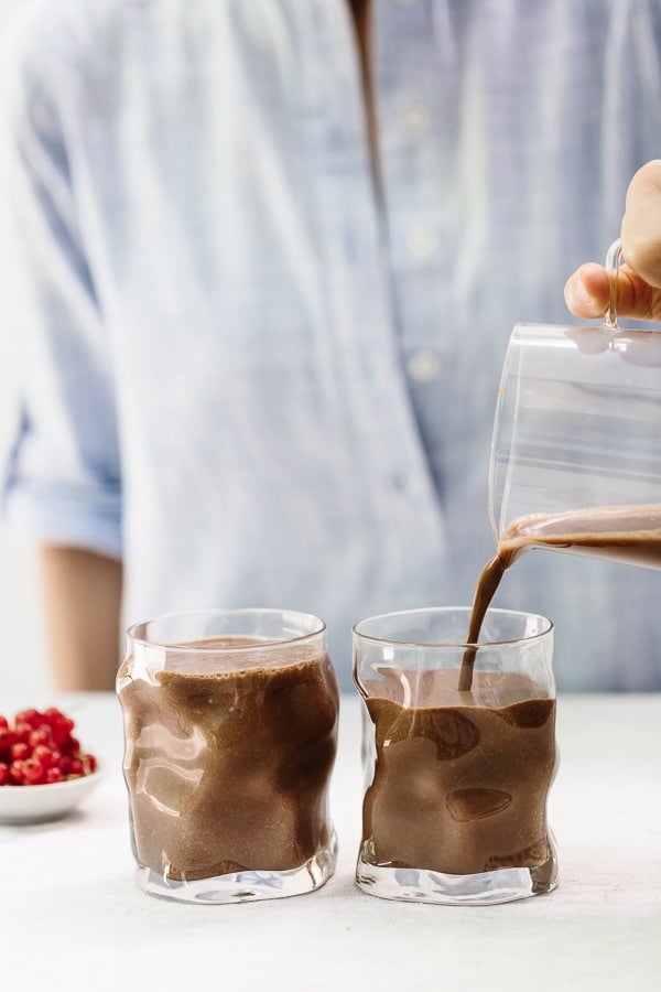 Nutella Lovers Vegan and Date Sweetened Healthy Chocolate Smoothie Recipe