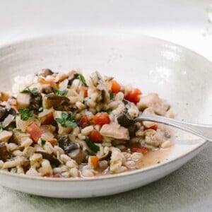 Recipe for Wild Mushroom Ragout with Farro