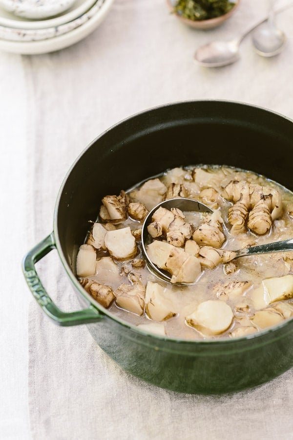 Photo of sunchoke soup to show How to Prepare Sunchokes