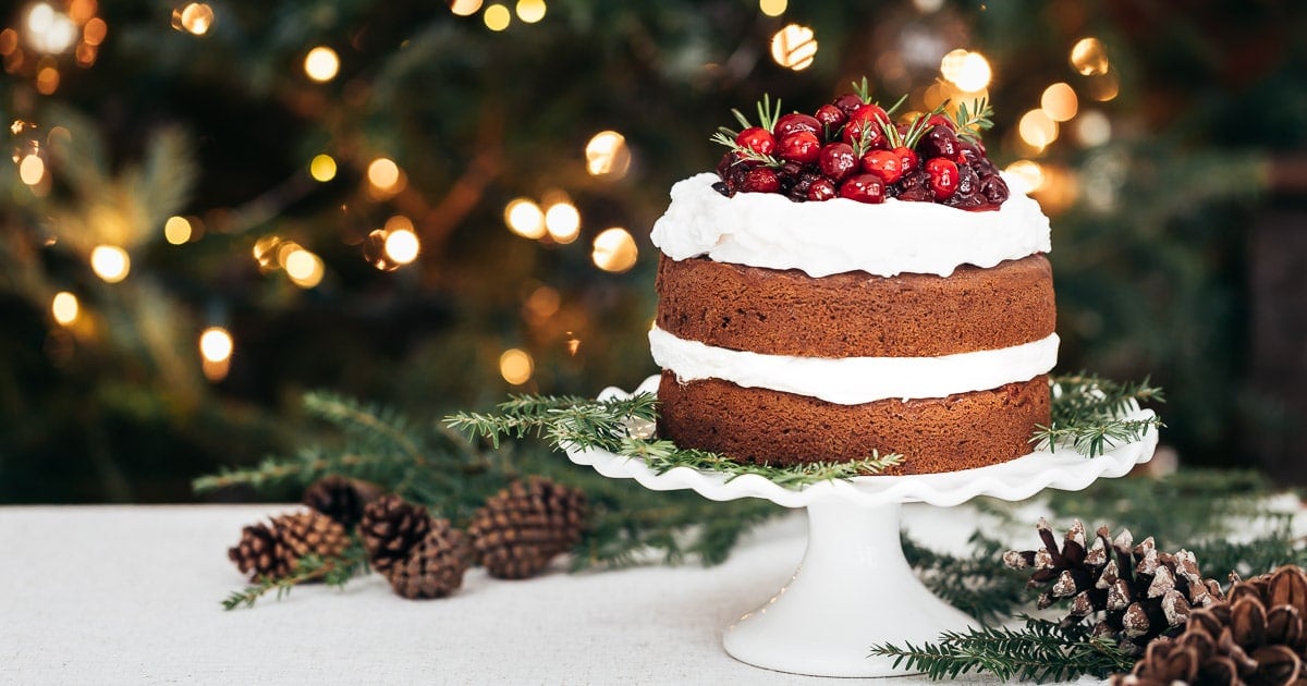 Gluten Free Gingerbread Cake With Cranberries - Foolproof Living