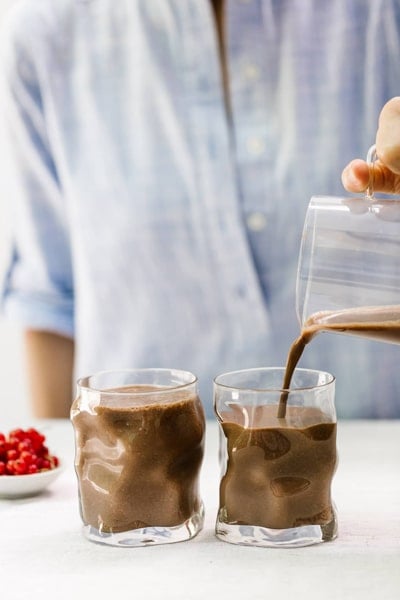 Best Chocolate Recipes that are clean and refined sugar free - Healthy Chocolate Smoothie