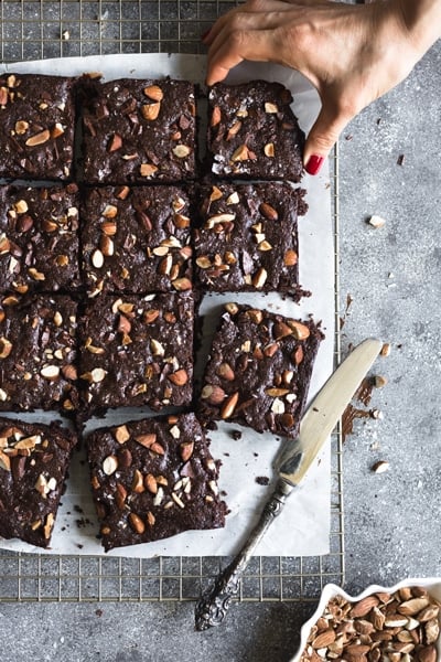 Best chocolate dessert ever: Vegan Spelt Flour Almond Butter Brownies