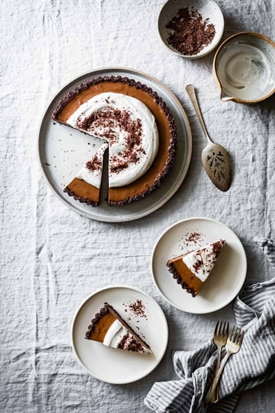 decadent chocolate desserts - Alana's No Bake Chocolate Cream Tart