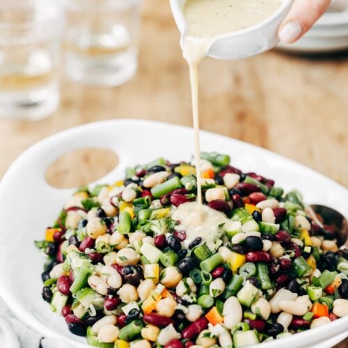 Five Bean Salad with Garlicky Mustard Dressing Foolproof Living