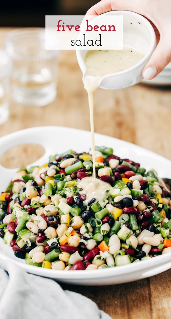 Five Bean Salad with Garlicky Mustard Dressing Foolproof Living