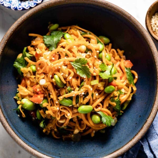 Sweet Potato Noodles with Peanut Sauce - Foolproof Living