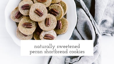 Pecan shortbread cookies