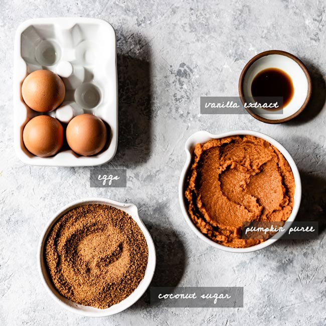 Wet Ingredients for Paleo Pumpkin Muffins with Almond Flour - Paleo Breakfast Muffins