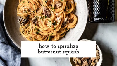 How to spiralize butternut squash video
