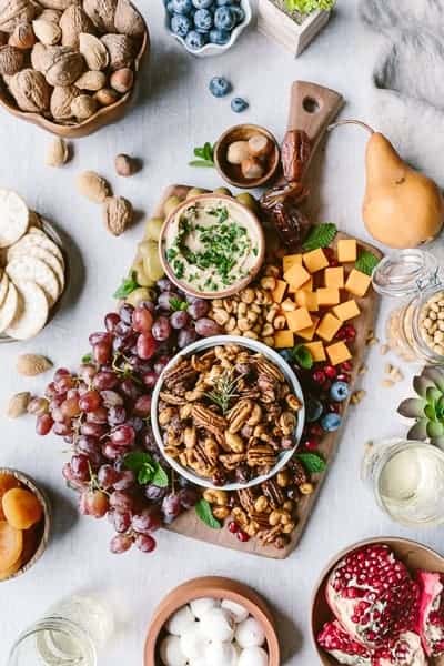 Spicy Candied Nuts as a part of healthy football party snacks round up