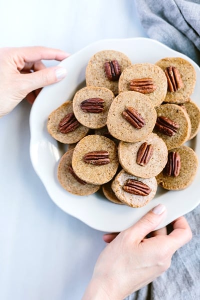 Fun Super Bowl Desserts - Naturally Sweetened Pecan Shortbread Cookies