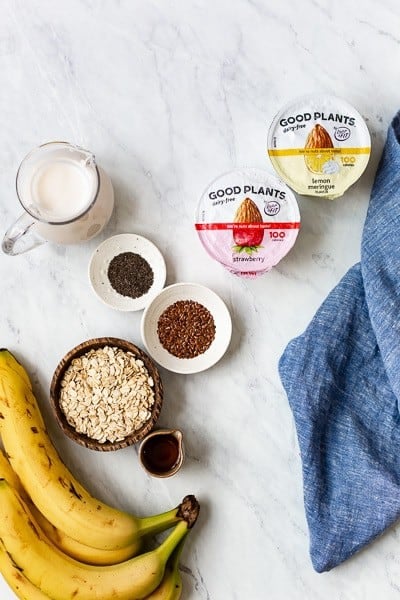 healthy smoothie ingredients - Vegan banana smoothie ingredients