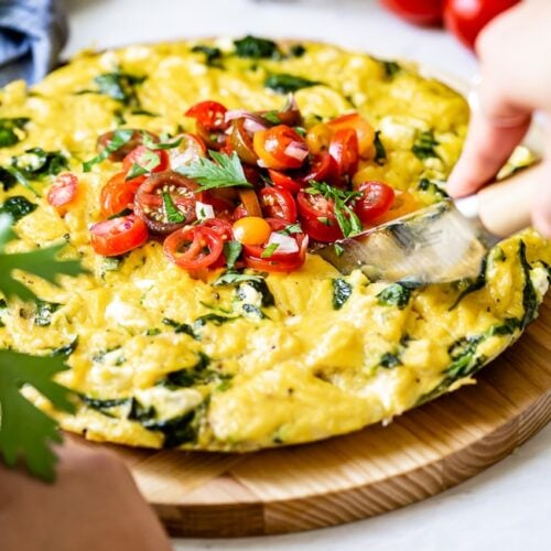 20-Minute Spinach Feta Frittata Recipe - Foolproof Living