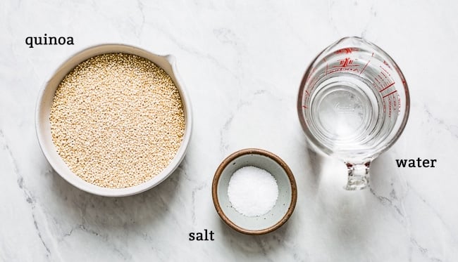 Ingredients for Instant pot quinoa recipe