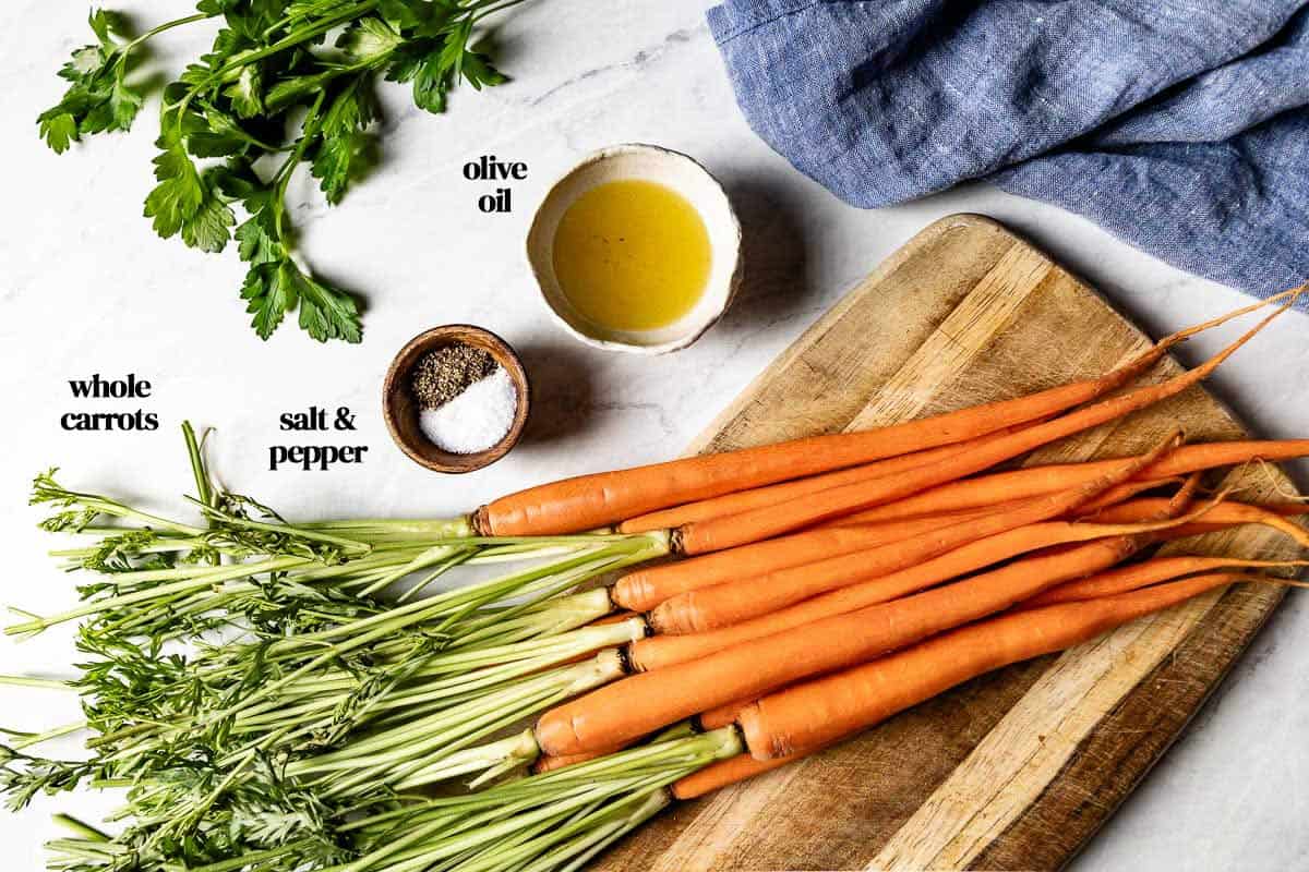 Ingredients for the recipe from the top view.