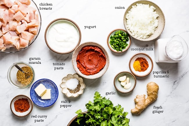 ingredients for Slow Cooker Indian Chicken