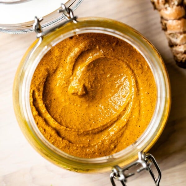 Turmeric Paste in a jar top view