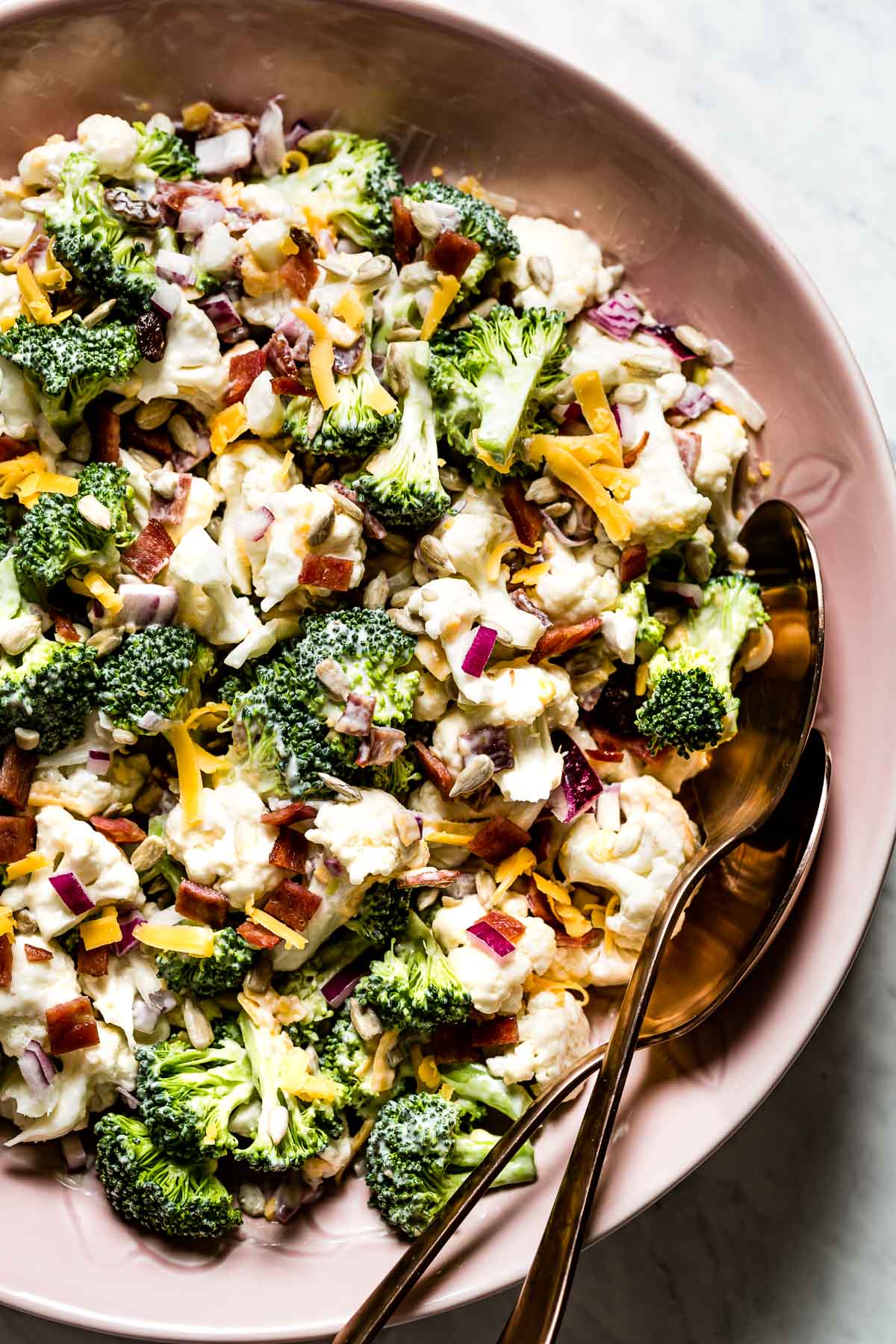 Broccoli Cauliflower Salad (MakeAhead Recipe) Foolproof Living