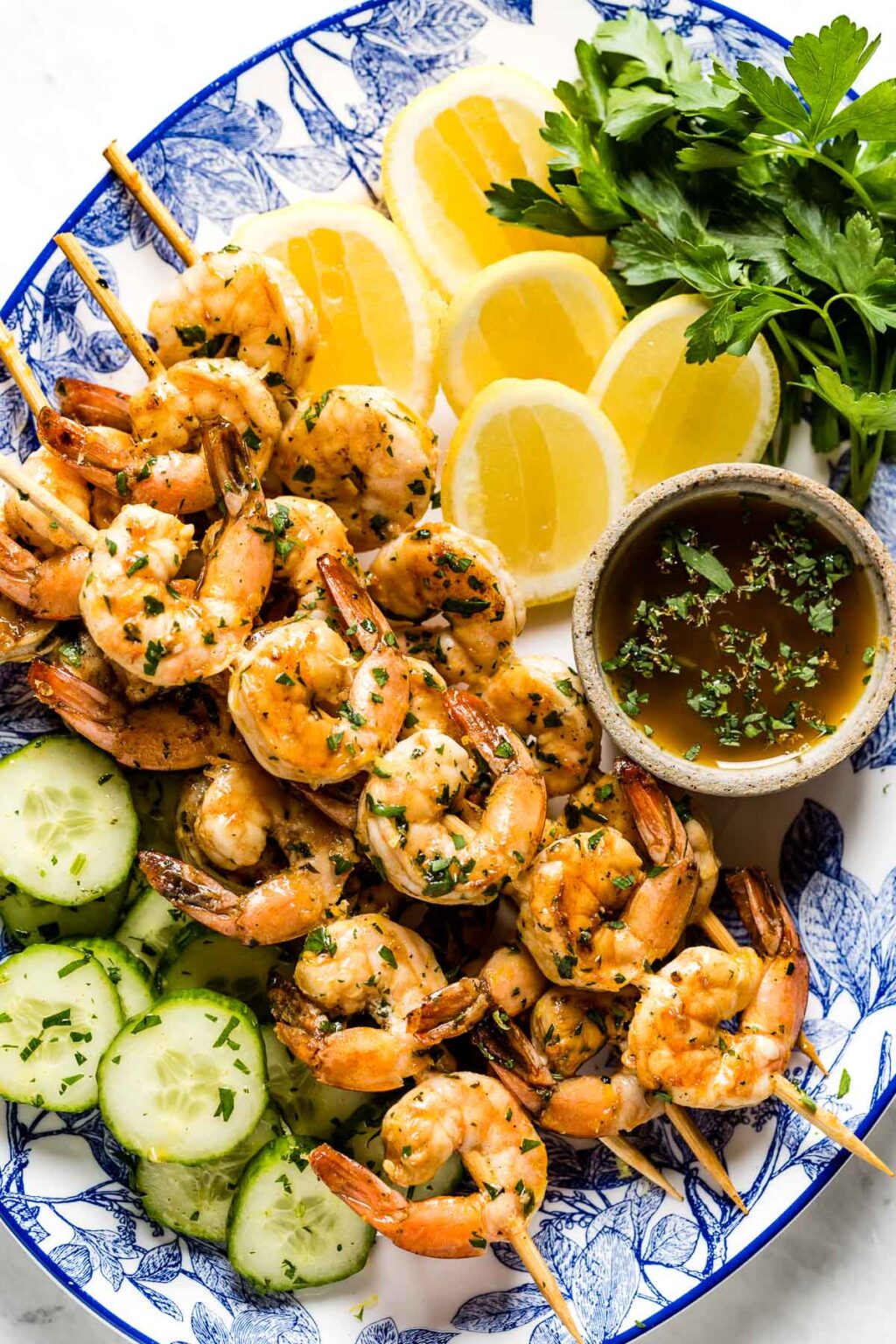 Grilled Shrimp Skewers With Garlic (Best Marinade)